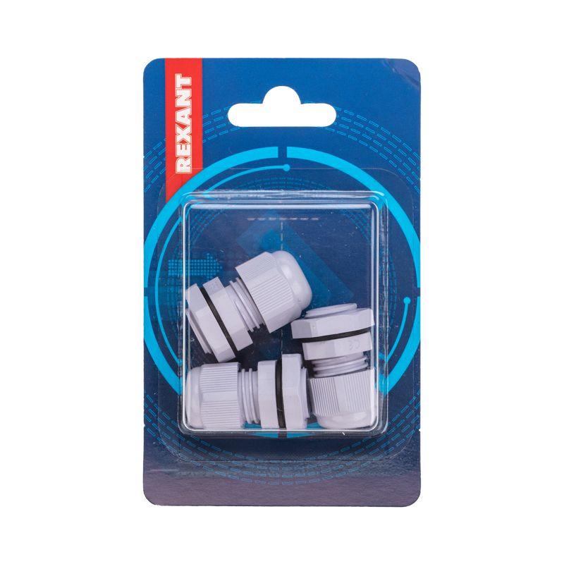  Ввод кабельный PG-9 (4-8мм) сер. комплект (уп.3шт) Rexant 07-8009-A3 фото в каталоге от BTSprom.by