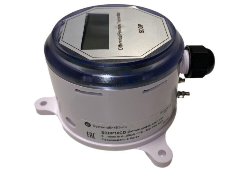 Датчик дифференциального давления канальный 0-1000Па 4-20мА ЖКЭ 24В SE SDDP10CD фото в каталоге от BTSprom.by