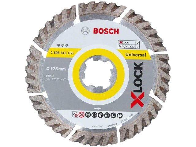 алмазный круг 125х22,23 мм универс. сегмент. x-lock standard for universal bosch ( сухая резка) от BTSprom.by