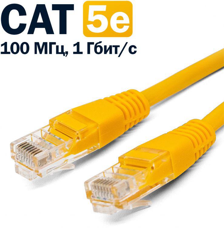патч-корд u/utp кат.5e 26 awg (7х0.16мм) cca pvc 7.5м желт. filum fl-u5-7.5m-y от BTSprom.by