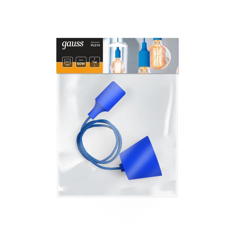  Светильник Decor E27 IP20 200-240В 1м подвесной голуб. GAUSS PL014 фото в каталоге от BTSprom.by