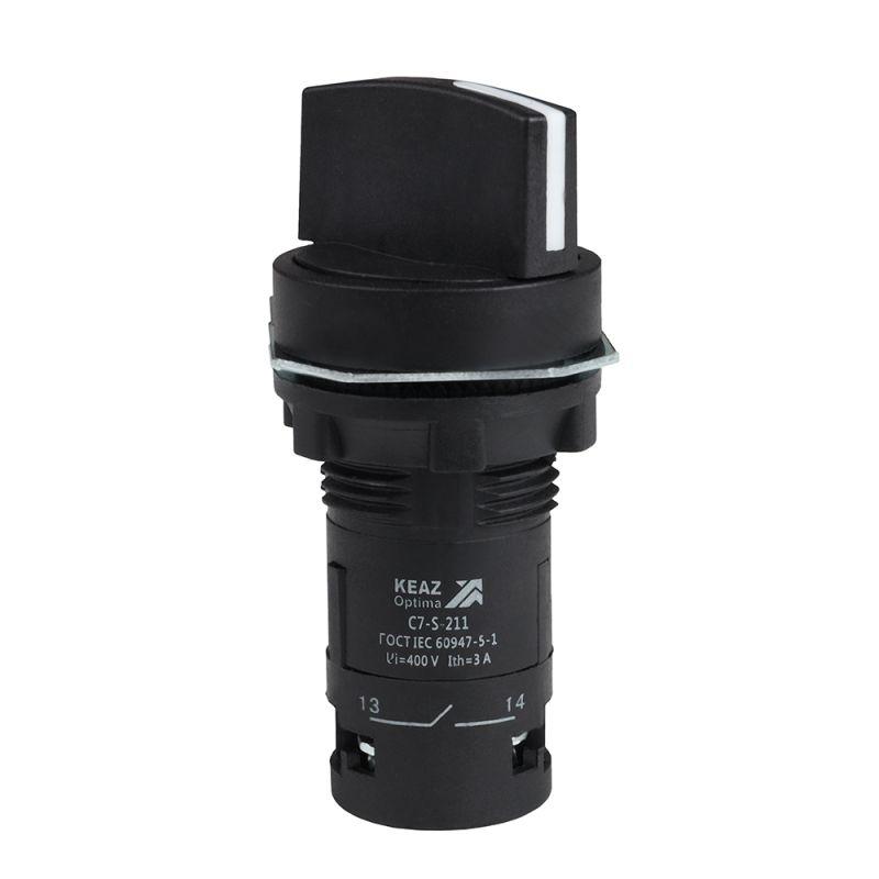 переключатель 2 положения optisignal compact d22 с7-s-211 черн. 1но+1нз xb7nd25 кэаз 362136 от BTSprom.by