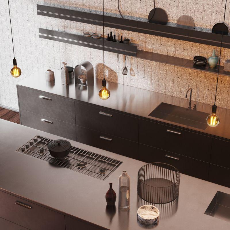 Лампа светодиодная филаментная Black Filament 6Вт G95 шар золотая 2400К тепл. бел. E27 550лм GAUSS 105802006 фото в каталоге от BTSprom.by