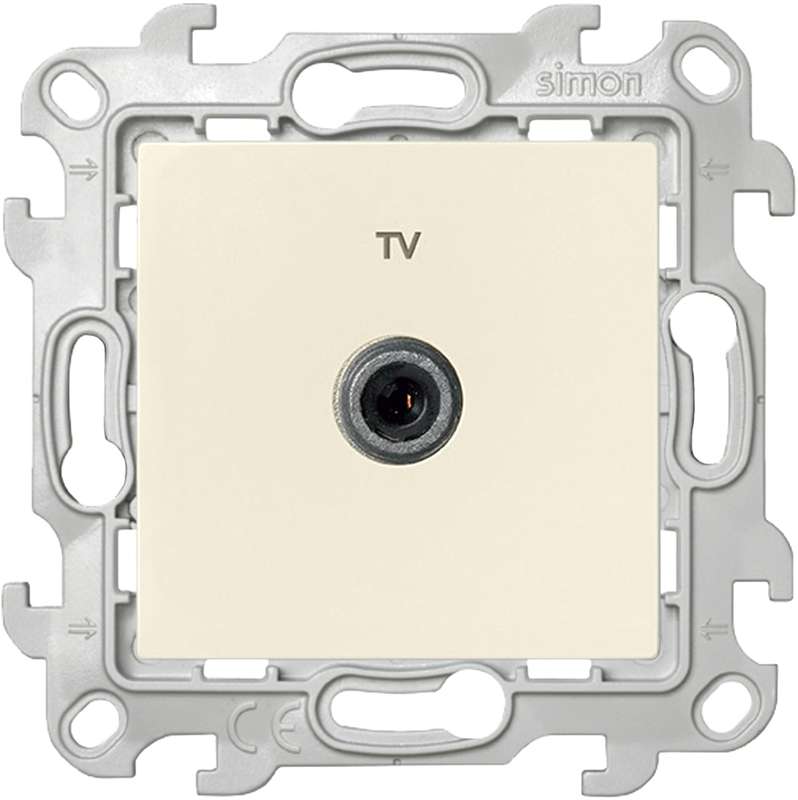 розетка телевизионная проходная tv сп simon 24 ip20 механизм сл. кость simon 2410475-031 от BTSprom.by