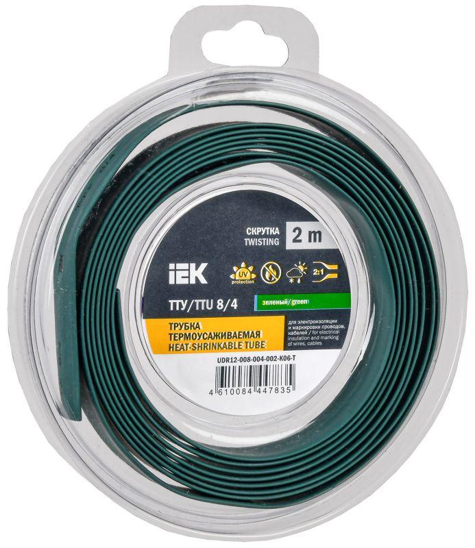 трубка термоусадочная тту нг-ls 8/4 зел. (уп.2м) iek udr12-008-004-002-k06-t от BTSprom.by