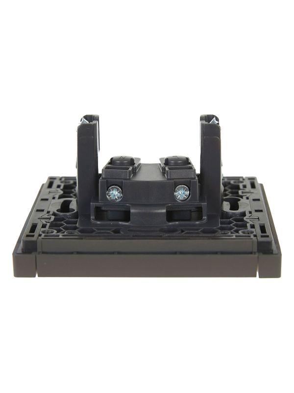  Розетка 1-м СП FORTE&PIANO FP318 10А без заземл. без защ. шторок винт. крепл. сер. IEK FP-R10-10-K03 фото в каталоге от BTSprom.by