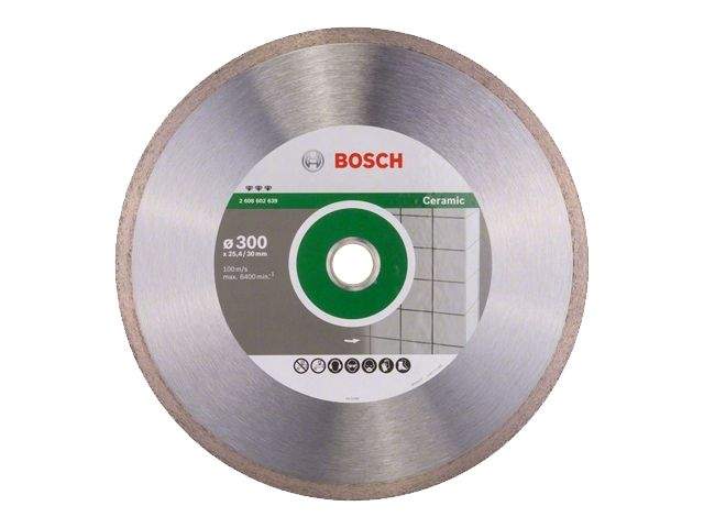 алмазный круг 300х25.4/30 мм по керамике сплошн. best for ceramic bosch (сухая/мокрая резка) 2608602639 от BTSprom.by