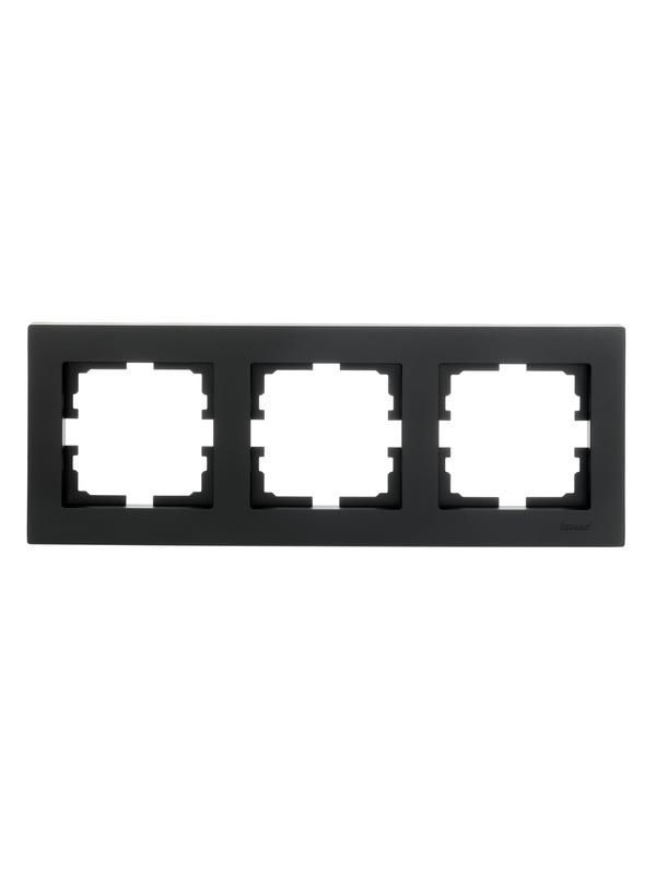 рамка 3-местн. горизонт. vesna черн. бархат lezard 742-4200-148 от BTSprom.by