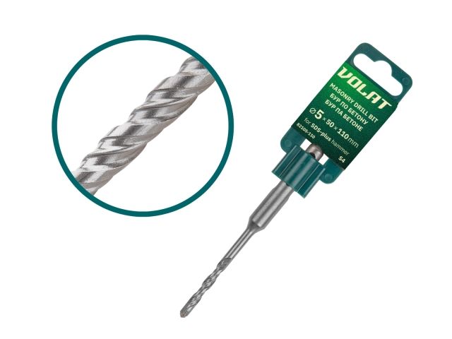 5х50х110 мм бур (сверло) sds-plus s4 волат (бур по бетону) 82105-110 от BTSprom.by