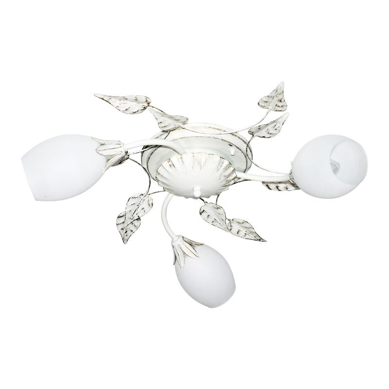 светильник "глория" 138 (плафон 8825) нпб 01-3х60-230 e14 (им) потолочн. бел./зол. элетех 1005405409 от BTSprom.by