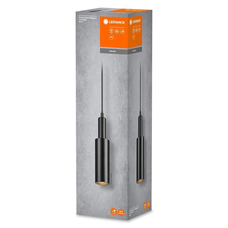  Светильник светодиодный трековый TRACKLIGHT PENDANT CYLINDER BK GU10 LEDVANCE 4099854012754 фото в каталоге от BTSprom.by