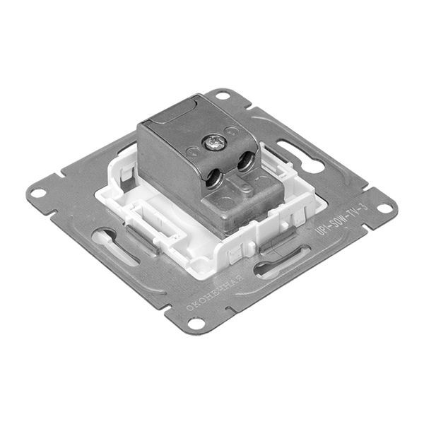 Розетка телевизионная оконечная TV СП Эпика механизм бел. EKF UP1-SOW-TV-3 фото в каталоге от BTSprom.by