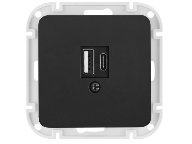 розетка с двумя usb-разъемами (узел, скрытая) карбон, astrum bylectrica рп5-6561карб от BTSprom.by