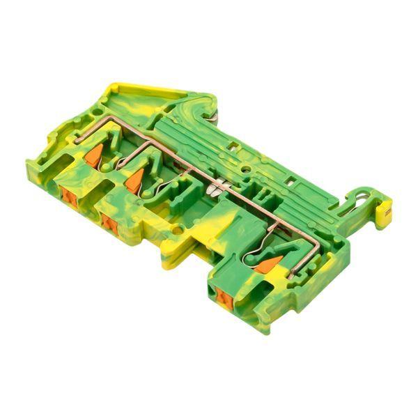  Колодка клеммная пружинная 2.5 Push-in 3 вывода земля EKF PIT-2.5-3-pe фото в каталоге от BTSprom.by