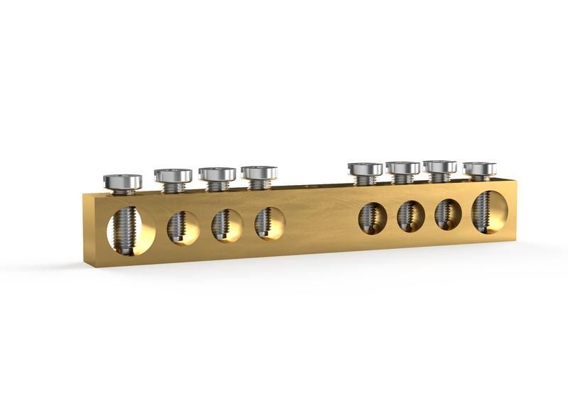 шина pen "земля-ноль" 6х9мм 8 отвер. латунь tokov electric tke-bcb-69-8-n/pen от BTSprom.by