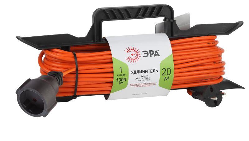удлинитель-шнур на рамке 1х20м без заземл. 6а ip20 ufx-1-2х0.75-20m пвс 2х0.75 эра б0046821 от BTSprom.by