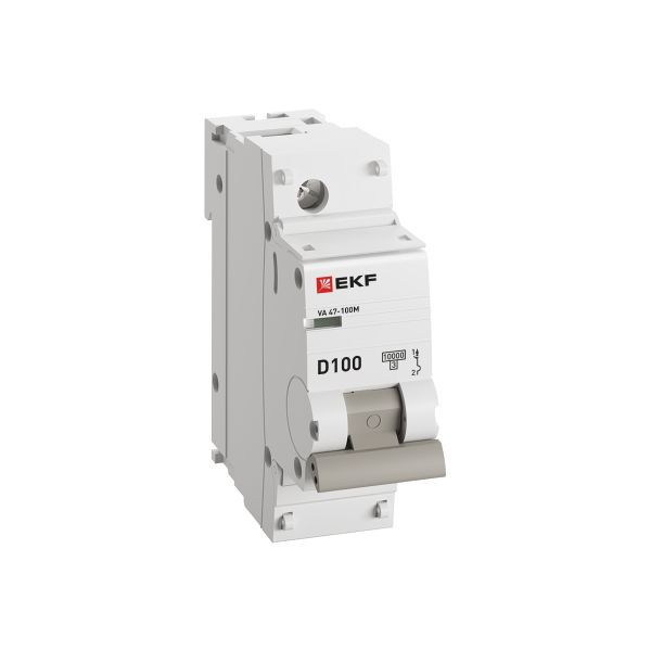  Выключатель автоматический модульный 1п D 100А 10кА ВА 47-100M электромагнит. расцеп. PROxima EKF mcb47100m-1-100D-pro фото в каталоге от BTSprom.by