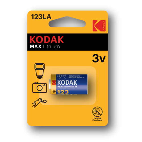 элемент питания литиевый cr123 3в max lithium (блист. 1шт) kodak б0005146 от BTSprom.by