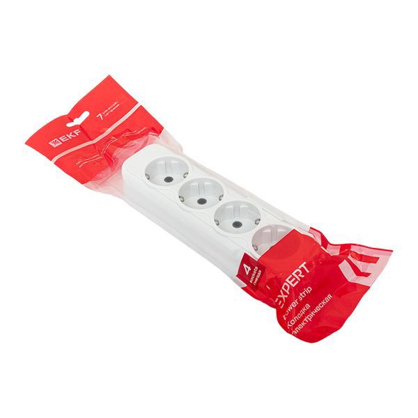  Колодка удлинителя 4-м с заземл. 16А Эксперт 3.5кВт EKF AKB16-4 фото в каталоге от BTSprom.by