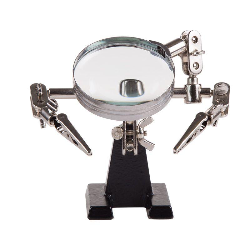  Держатель "третья рука" с лупой х3 (HT-390) (ZD-10D) Rexant 12-0251 фото в каталоге от BTSprom.by