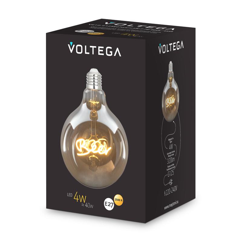 Лампа светодиодная филаментная Loft 271 G125 4Вт 2500К E27 Voltega 8555 фото в каталоге от BTSprom.by