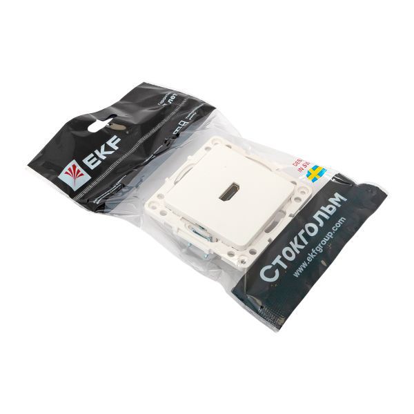  Розетка Стокгольм HDMI механизм бел. EKF EYA00-327-10 фото в каталоге от BTSprom.by