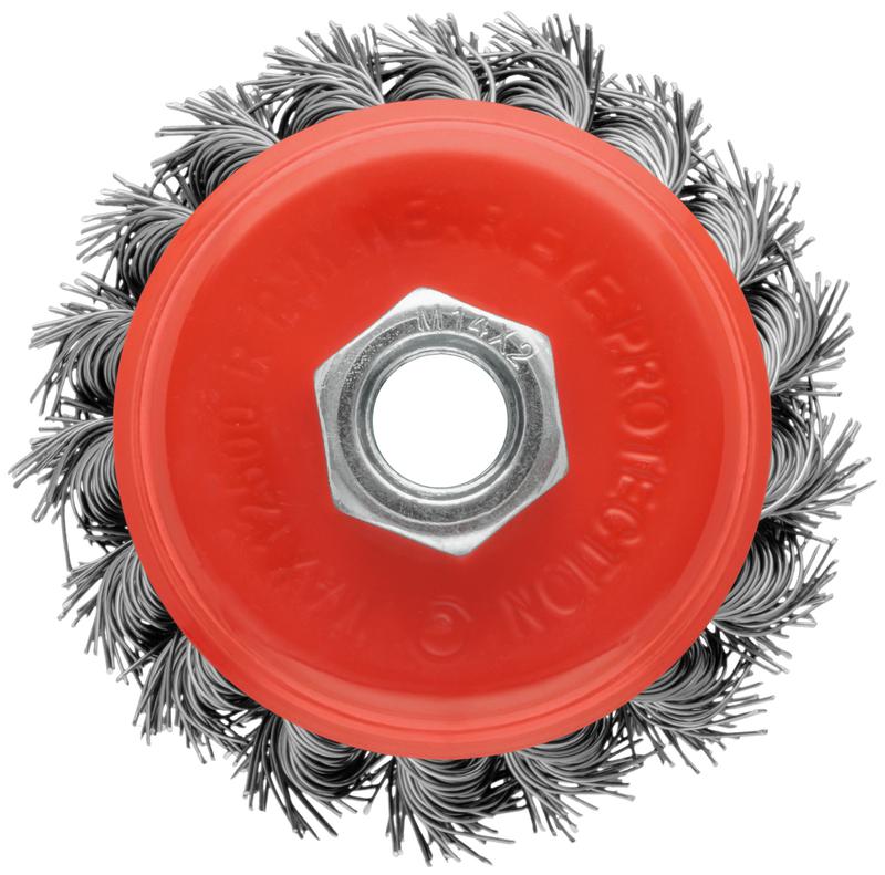  Корщетка-чашка гайка М14 стальная витая проволока 75мм блистер КУРС 39097 фото в каталоге от BTSprom.by