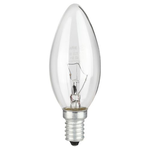 Лампа накаливания B36 40Вт свеча прозрачная E14/E14 230В Эра Б0066509 фото в каталоге от BTSprom.by