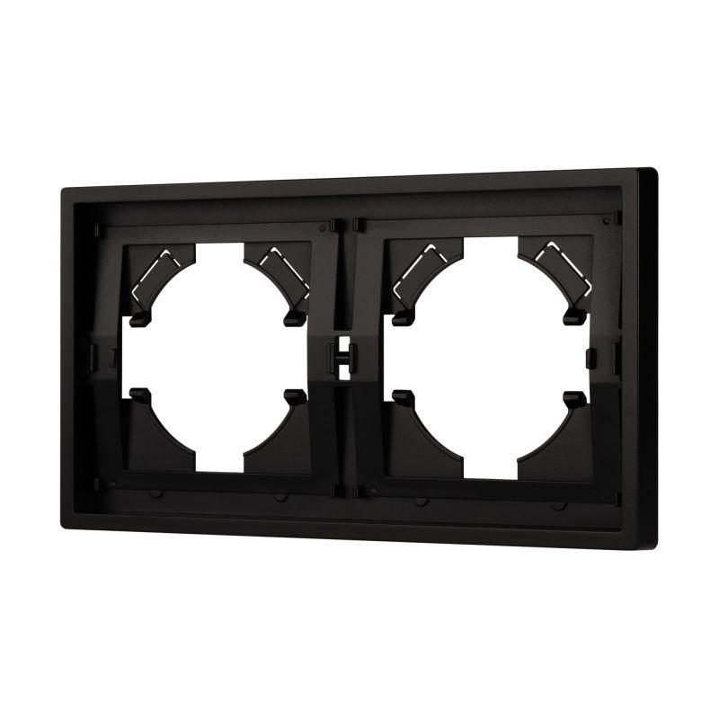 рамка 2-м frm-tendo-pl-2-bk пластик. черн. arlight 053840 от BTSprom.by