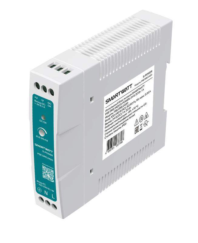 блок питания импульсный pse drs 2420 s-power 24в 20вт 1а smartwatt 4512020450014 от BTSprom.by