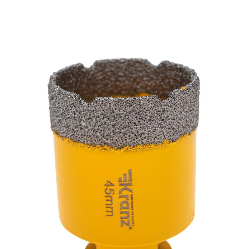  Коронка алмазная профессиональная по керамограниту и железобетону М14 вакуумное спекание 45мм для УШМ Kranz KR-92-1020 фото в каталоге от BTSprom.by