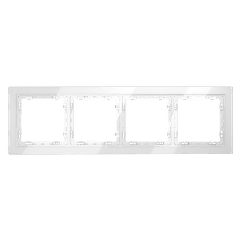 рамка 4-м s70 стеклян. бел. voltum vls110401 от BTSprom.by