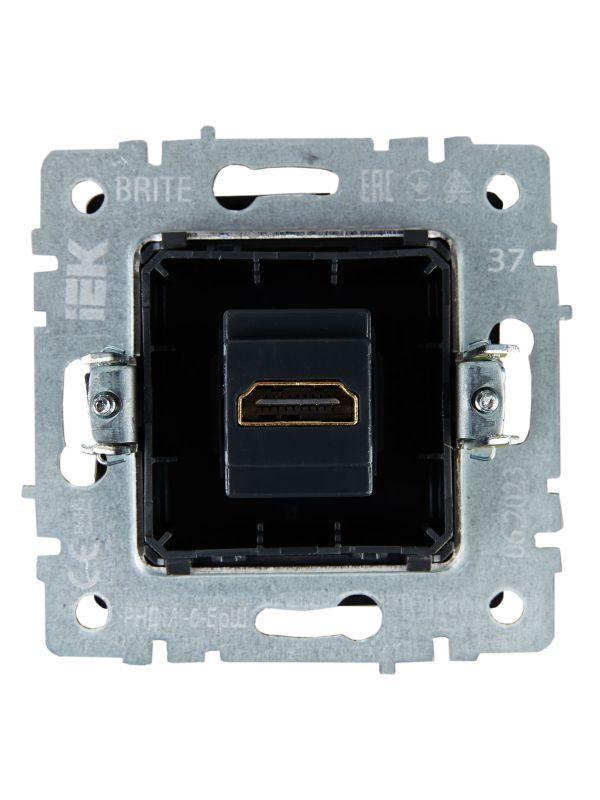  Розетка СП BRITE HDMI РHDMI-0-БрШ механизм шампань IEK BR-H10-K37 фото в каталоге от BTSprom.by