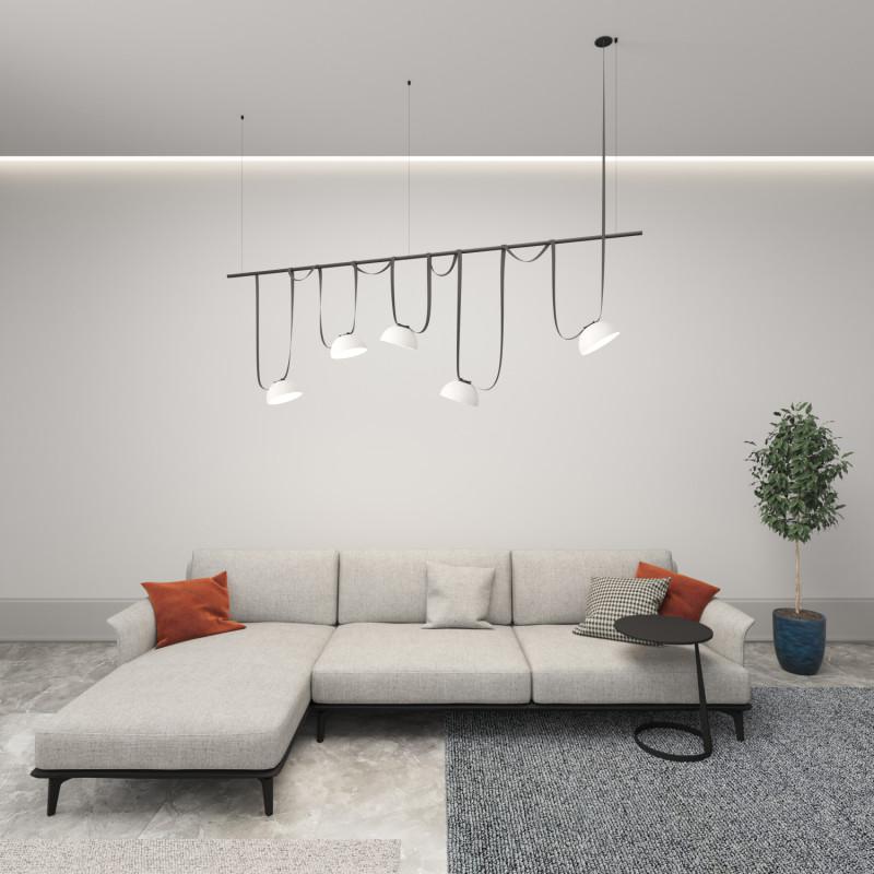  Светильник для трека-ремня Belty Flow 24Вт 4000К IP20 48В DC 220х117мм RA90 120град. со светодиодом алюм. бел. с черн. DENKIRS 723158 фото в каталоге от BTSprom.by