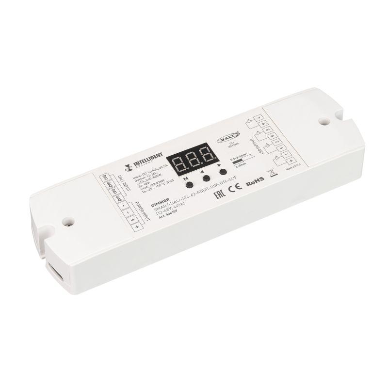 диммер smart-dali-104-62-addr-dim-dt6-suf (12-48в 4х5а) (ip20 пластик) intelligent arlight 038157 от BTSprom.by