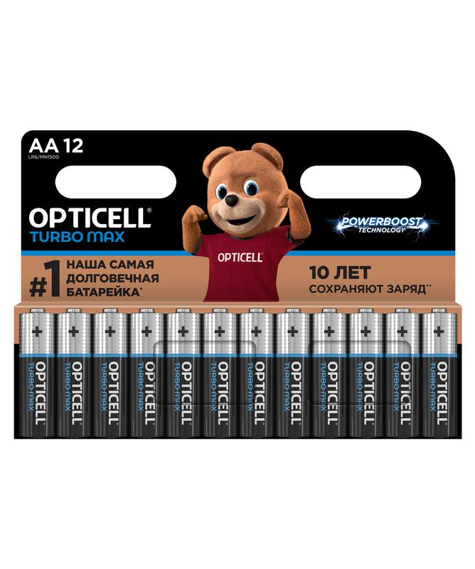 элемент питания алкалиновый aa/lr6 (блист. 12шт) turbo max opticell 6053009 от BTSprom.by