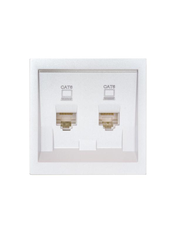 розетка компьютерная 2-м сп zima ip20 rj45 с модулем кат.6 механизм бел. искра матов. lezard 704-1488-142 от BTSprom.by