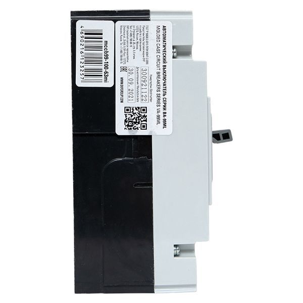  Выключатель автоматический 3п 100/63А 18кА ВА-99МL Basic EKF mccb99-100-63mi фото в каталоге от BTSprom.by