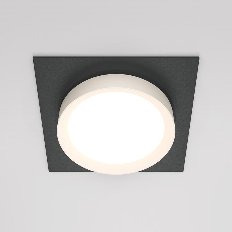  Светильник Hoop 1х12Вт GX53 встраив. Maytoni DL086-GX53-SQ-BW фото в каталоге от BTSprom.by