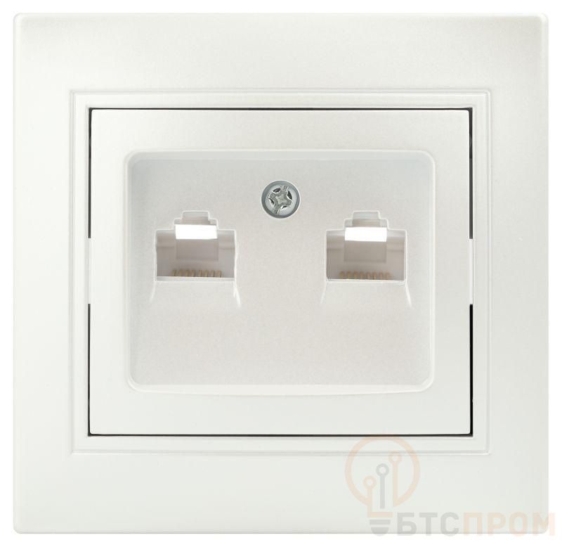 Розетка компьютерная 2-м СП Plano 1-304-06 RJ45 перламутр Intro Б0053988 фото в каталоге от BTSprom.by  Розетка компьютерная 2-м СП Plano 1-304-06 RJ45 перламутр Intro Б0053988 фото в каталоге от BTSprom.by