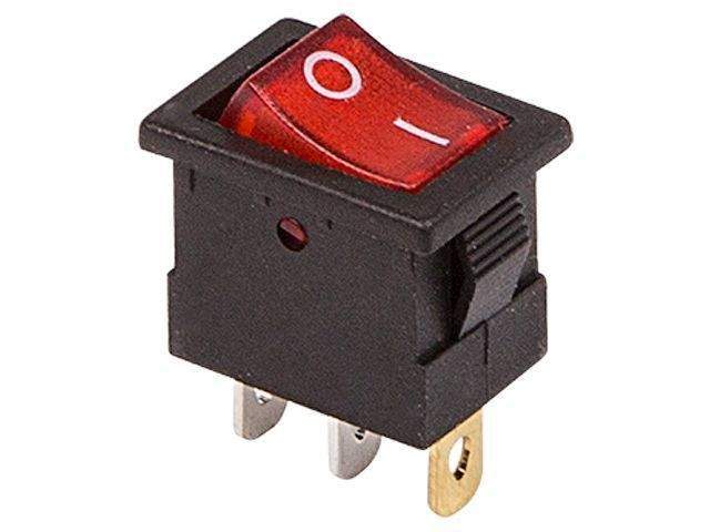 выключатель клавишный 12v 15а (3с) on-off красный с подсветкой mini (rwb-206-1, sc-768) rexant от BTSprom.by