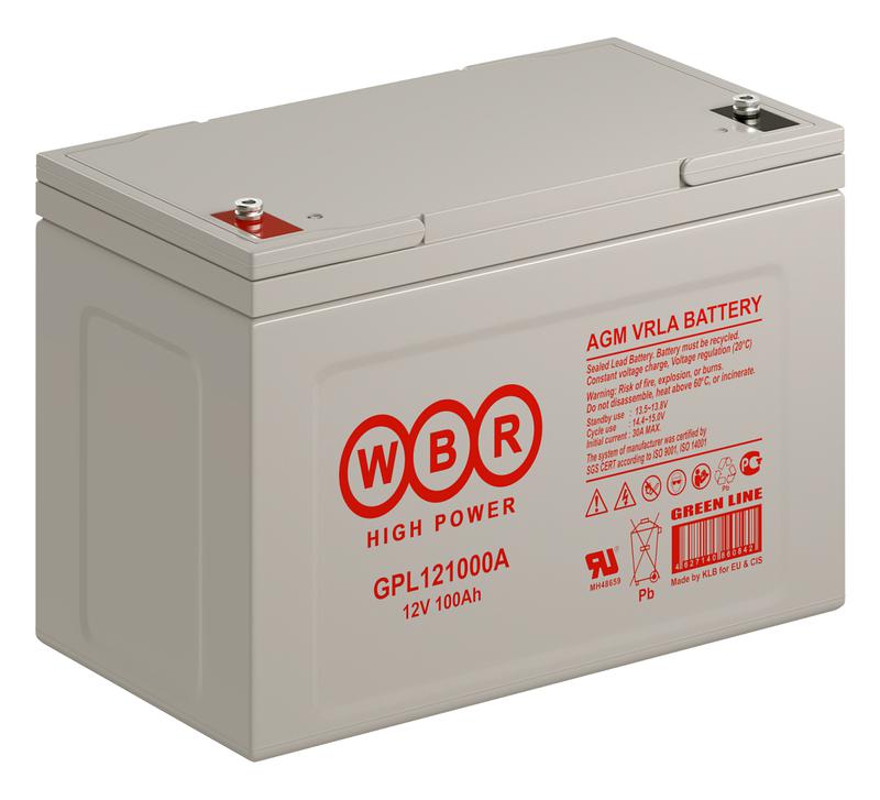  Аккумулятор 12В 100А.ч WBR GPL121000A WBR фото в каталоге от BTSprom.by