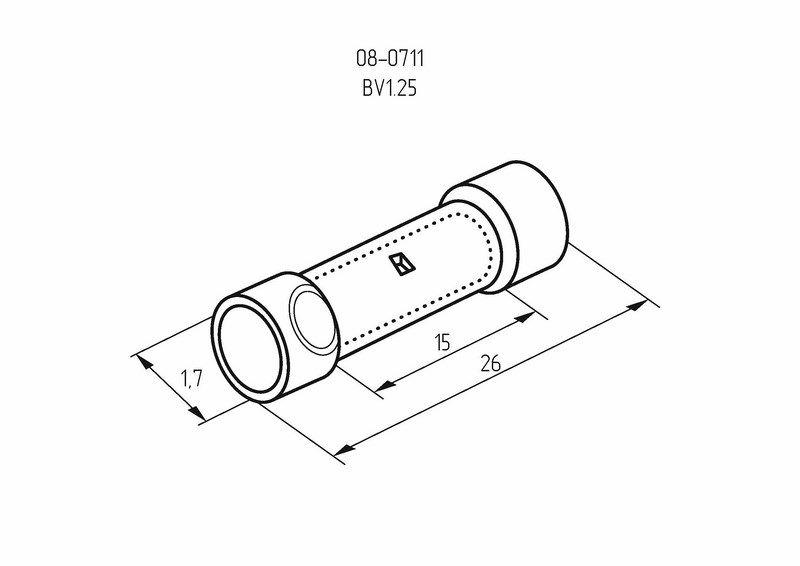  Гильза соединительная изолированная VB 1.25 (уп.100шт) Rexant 08-0711 фото в каталоге от BTSprom.by