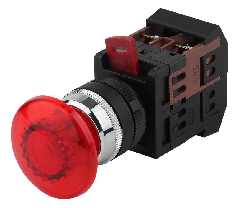 кнопка "грибок" aea-22 bbg30-aea-k04e d22мм 1з+1р красн. эра б0045632 от BTSprom.by