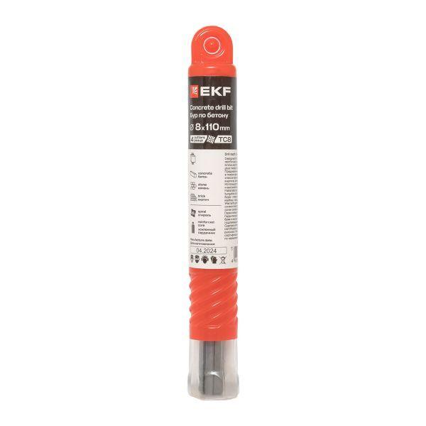  Бур по бетону SDS-plus 8х110 мм (4 резца) Professional EKF db-8-110-4x4-ue фото в каталоге от BTSprom.by