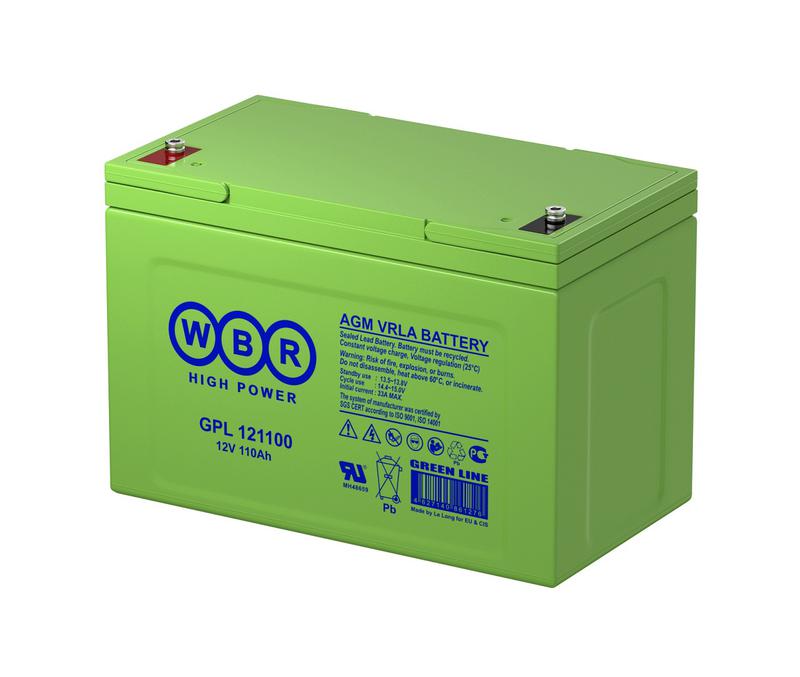 аккумулятор 12в 110а.ч wbr gpl121100 wbr от BTSprom.by