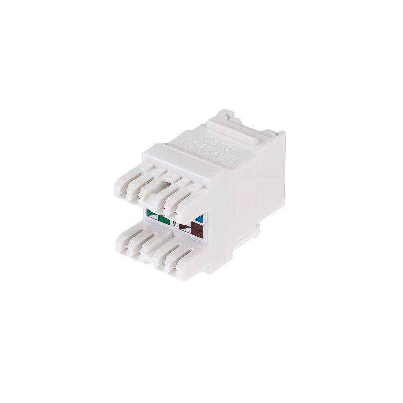 модуль keystone jack rj-45(8p8c) utp неэкранир. кат.6 тип 180град. с пылезащитной шторкой бел. pro rexant 02-0254-1 от BTSprom.by