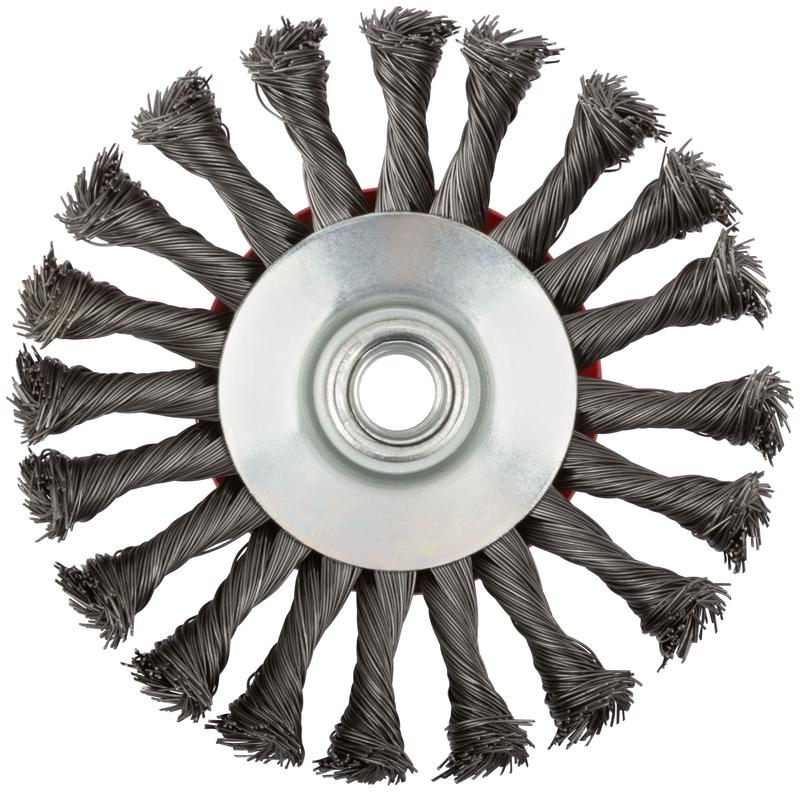  Корщетка-колесо с наклоном гайка М14 стальная витая проволока 125мм FIT 39116 фото в каталоге от BTSprom.by