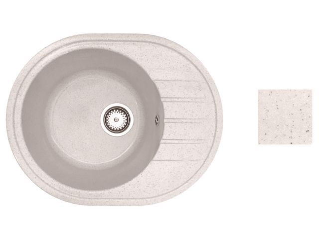 мойка кухонная из искусственного камня rio песочный, 570х450 мм, av engineering av580450rsna от BTSprom.by