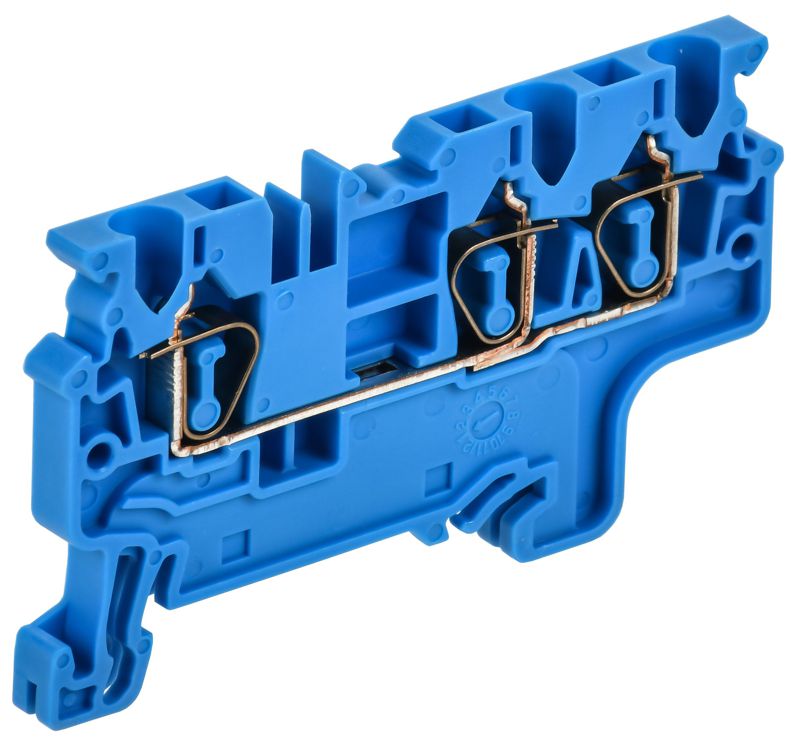 клемма пружинная cx2.5-3 bu 2.5кв.мм трехконтактная син. armafix iek af-ct40-00-3-k07-002 от BTSprom.by